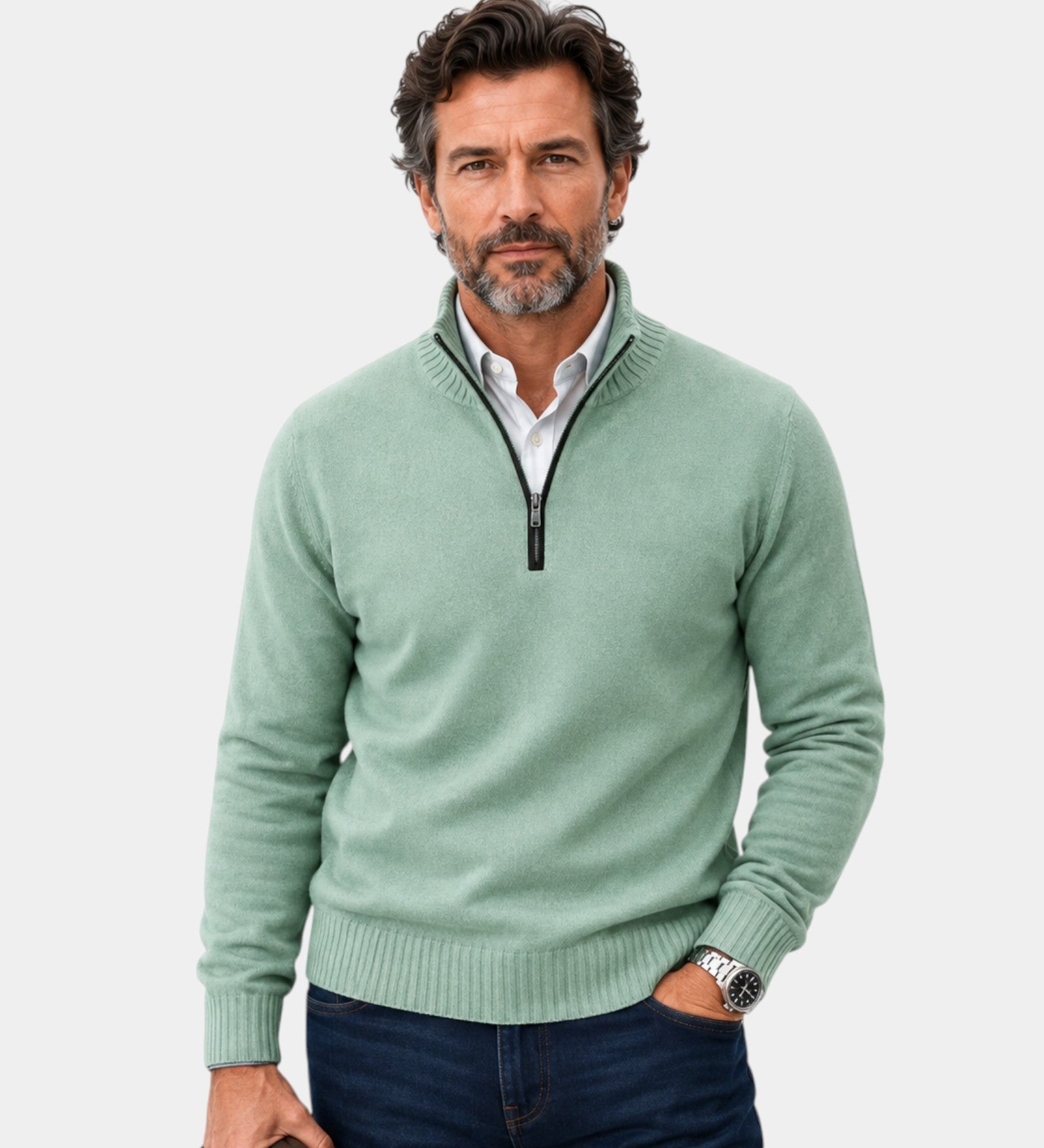 Malik | Elegant Zip Sweater