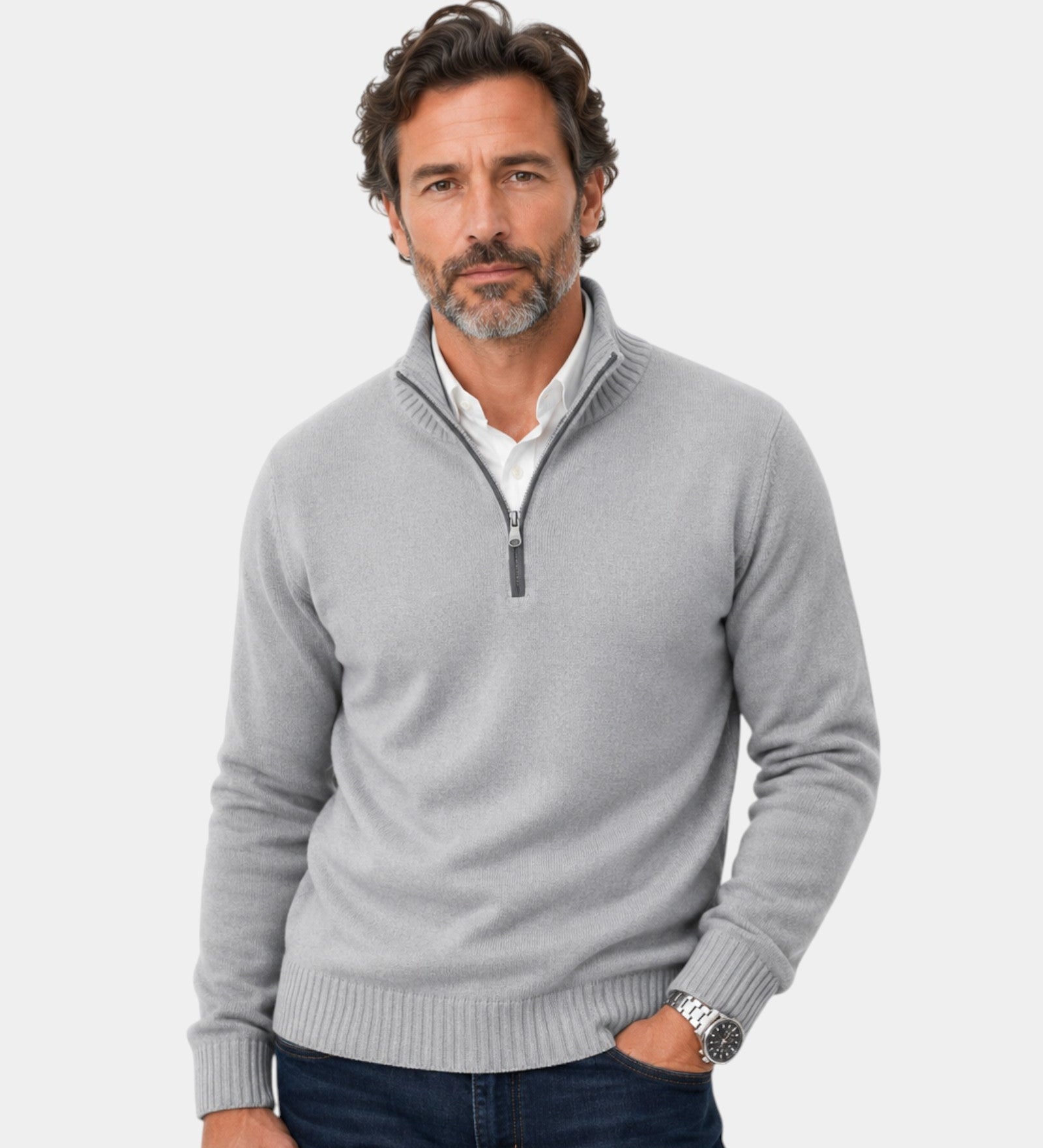 Malik | Elegant Zip Sweater