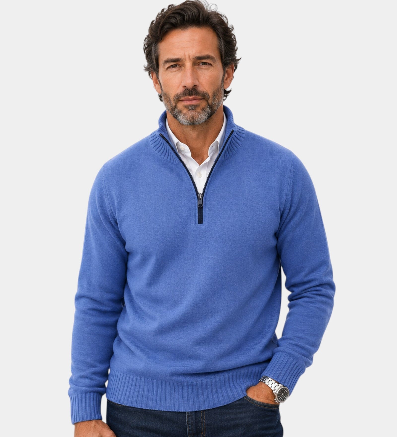 Malik | Elegant Zip Sweater