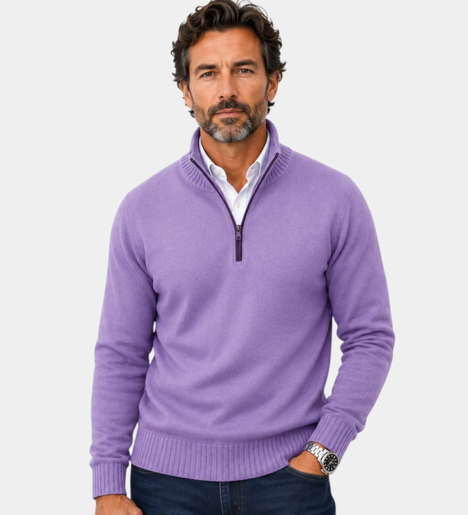 Malik | Elegant Zip Sweater