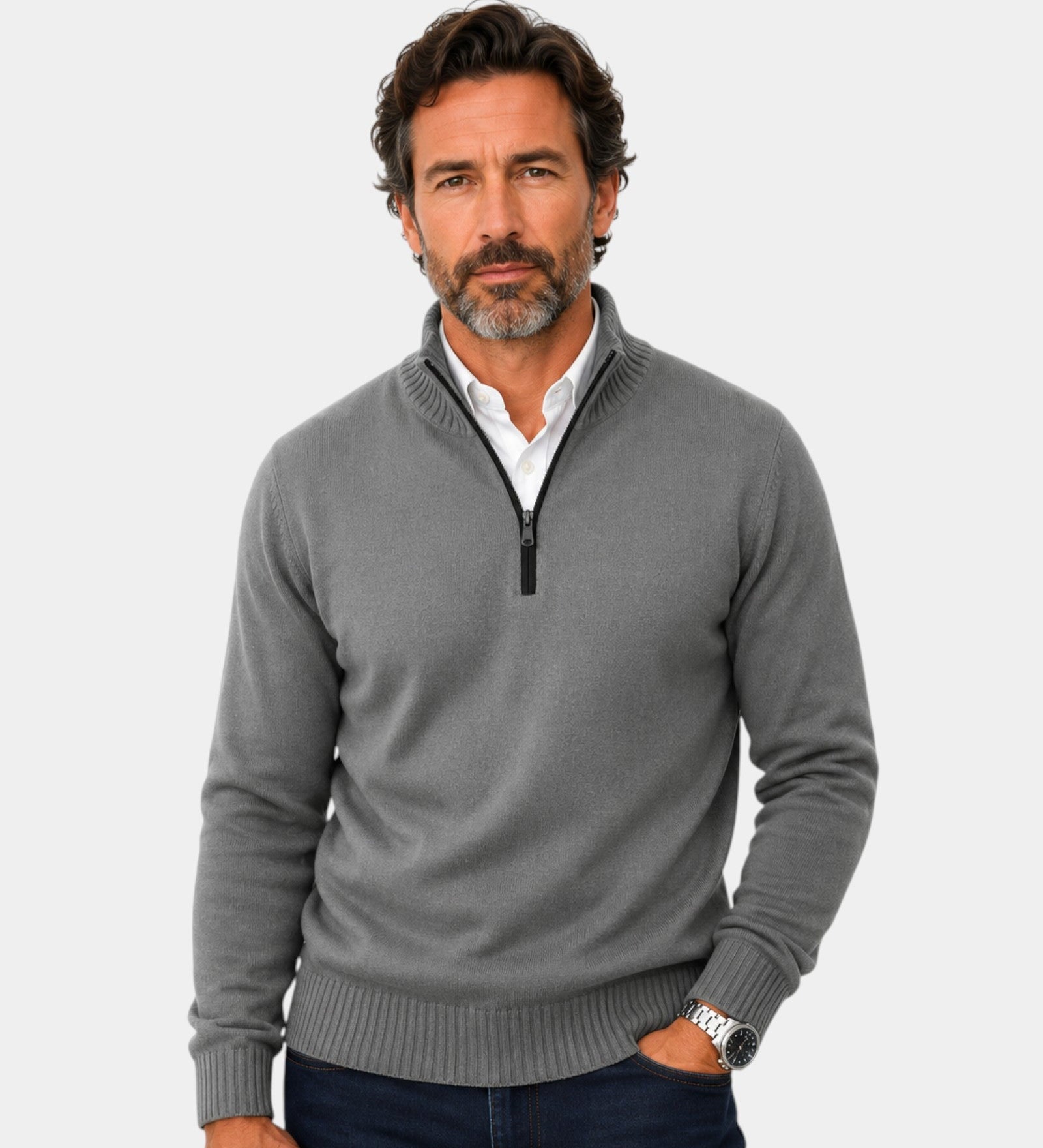 Malik | Elegant Zip Sweater