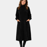 Sofia | Elegant Knit Midi Dress with Turtleneck