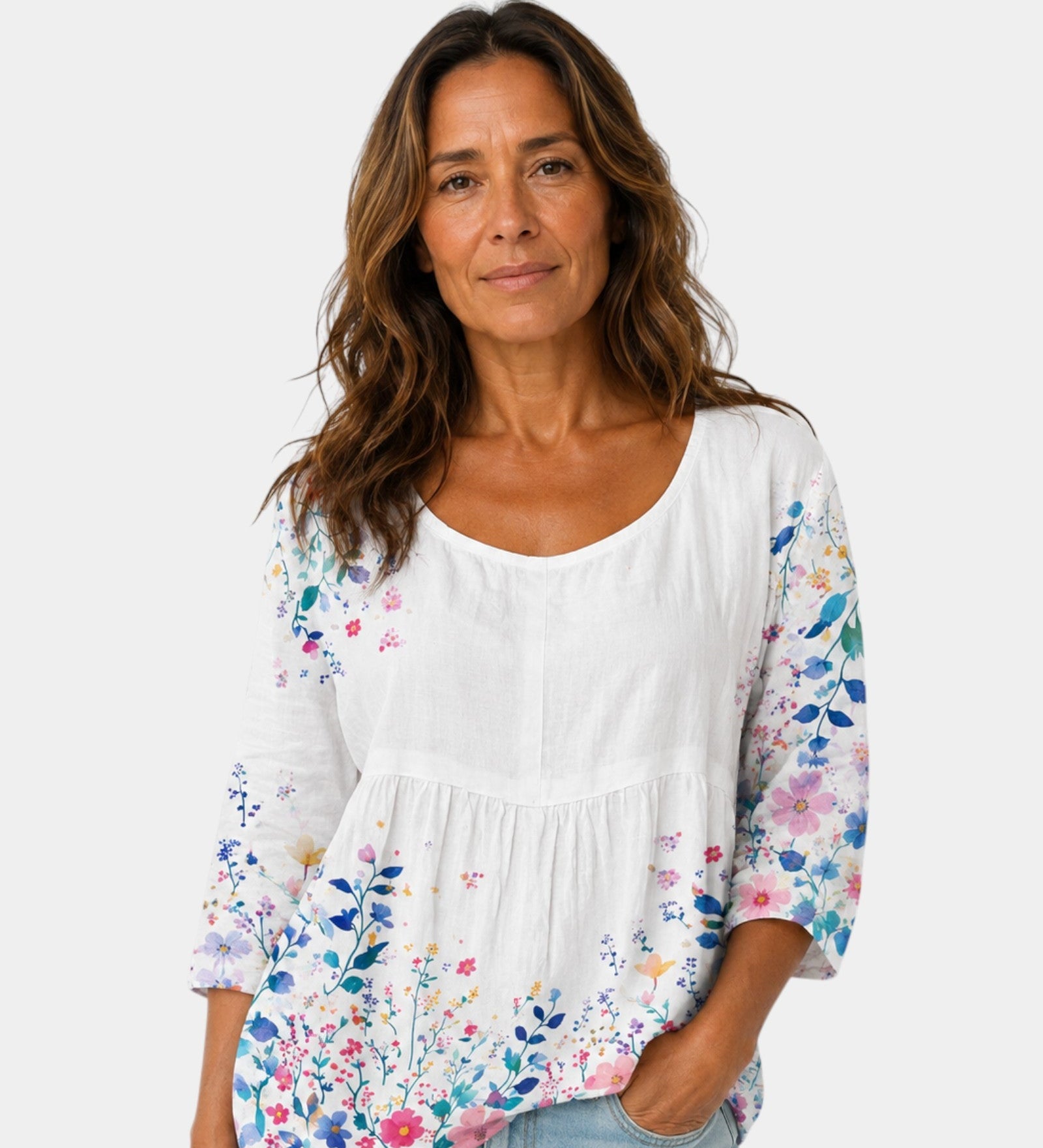 Laure | Embroidered Flower Blouse