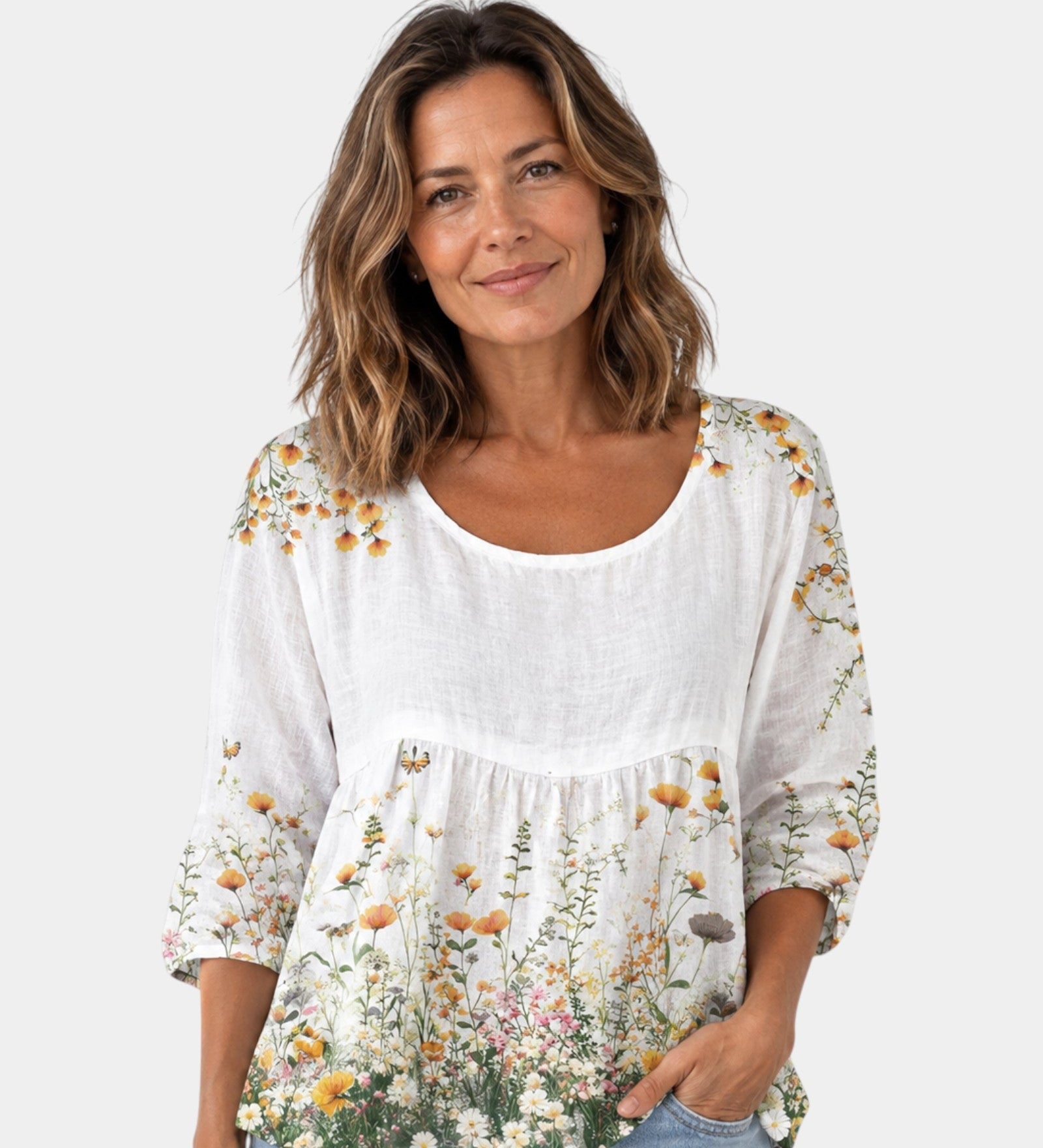 Laure | Embroidered Flower Blouse