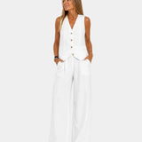 Assia | Sleeveless Vest and Pants Set