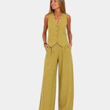Assia | Sleeveless Vest and Pants Set