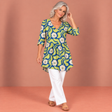Stephanie | Long Blouse with V-Neck