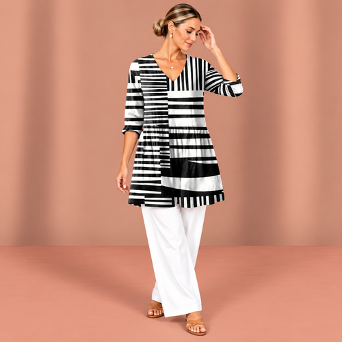 Sienna | Long Blouse with V-Neck