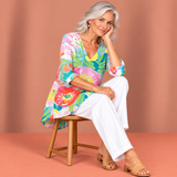 Valerie | Long Blouse with V-Neck