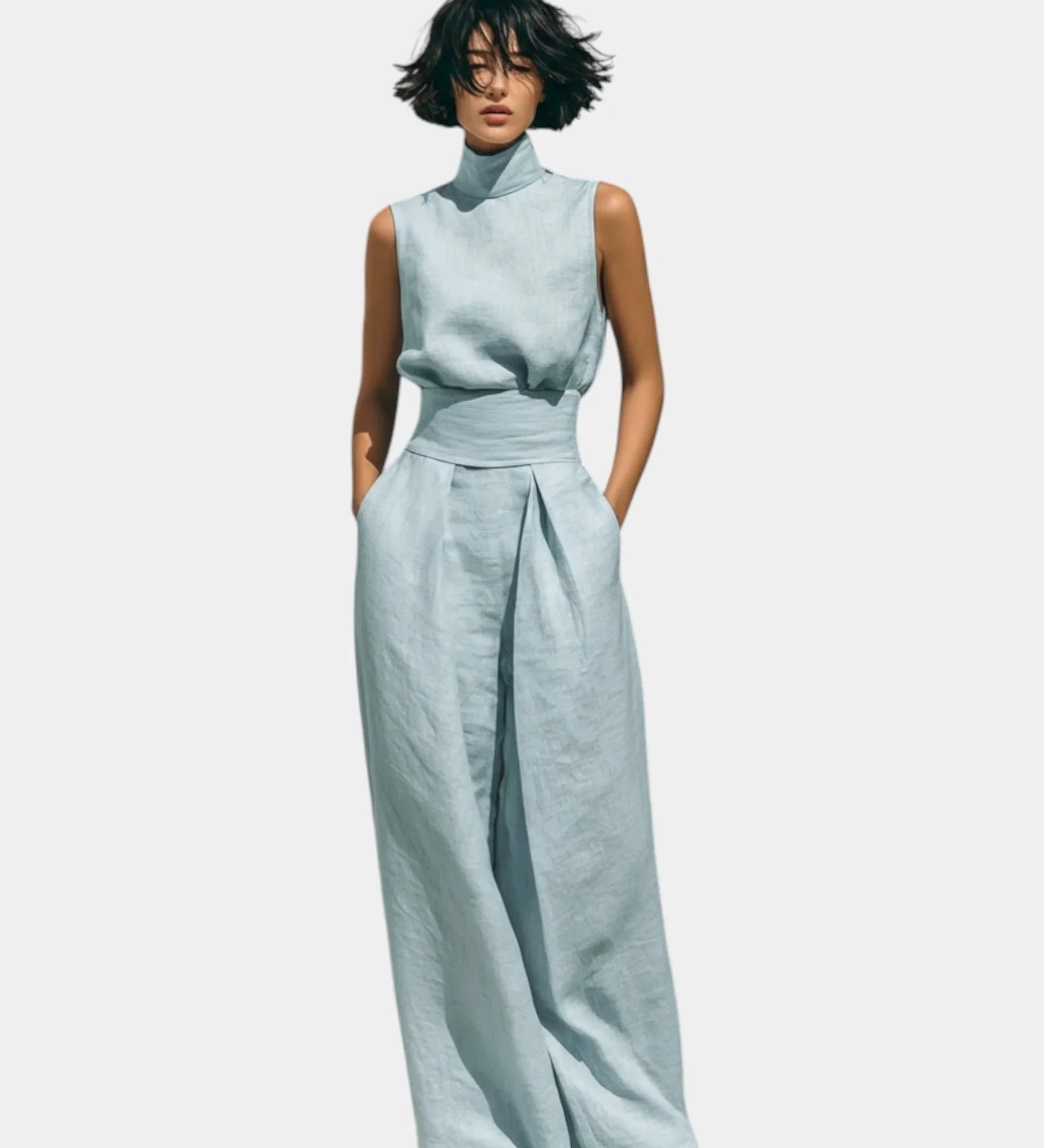 Falyne | Ensemble débardeur et pantalon large minimaliste