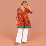 Priscilla | Long Blouse with V-Neck