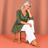 Cecelia | Long Blouse with V-Neck
