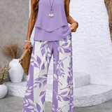 Justa™ | Lilac Blouse and Botanical Pants