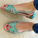 Metallic Shimmer Sandals