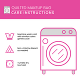 Flowers Delight Quilted Makeup Bag