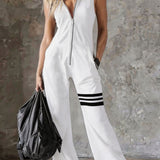 Emilia - Retro Sports Set with Hood and Stripes