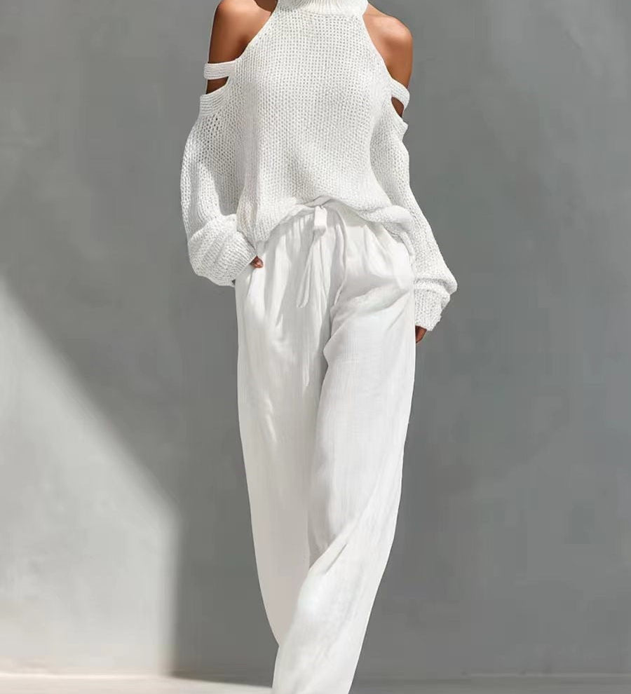 Saara - Modern Knit and Linen Set