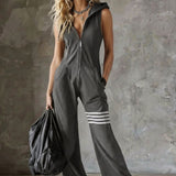 Emilia - Retro Sports Set with Hood and Stripes
