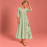 Willow Bloom Sage Midi Dress