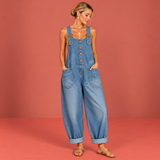Mae™ | Vintage Denim-Look Overalls