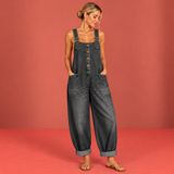 Mae™ | Vintage Denim-Look Overalls