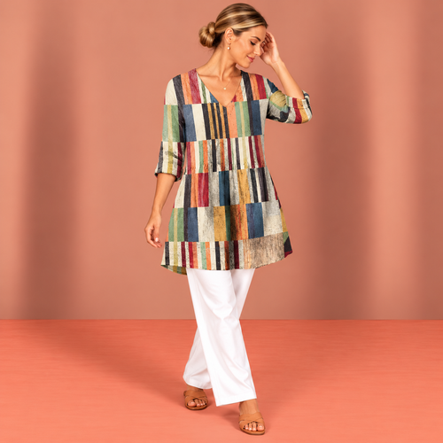 Lydia | Long Blouse with V-Neck