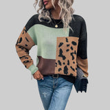 Le Clair - Vintage T-shirt with Leopard Print and Patchwork Filling