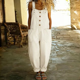 Milja - Vintage Jumpsuit Made of Soft Cotton with Denim Pattern