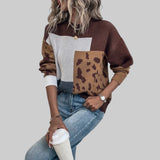 Le Clair - Vintage T-shirt with Leopard Print and Patchwork Filling