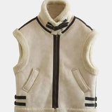 Adalsinde | Women's Sleeveless Gilet with Faux Shearling Effect