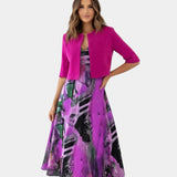 Stacy | Flowing Midi Dress with Matching Jacket