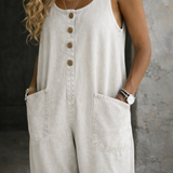 Iina - Vintage-Inspired Cotton Jumpsuit