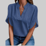 Carla | Luxurious V-Neck Decorative Blouse