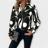 Stylish Long-Sleeve Top with V-Neck