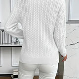 Quinisha – Knit Sweater with Cable Pattern