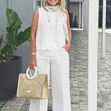 Trinidad™ | White Combination Top and Wide Pants