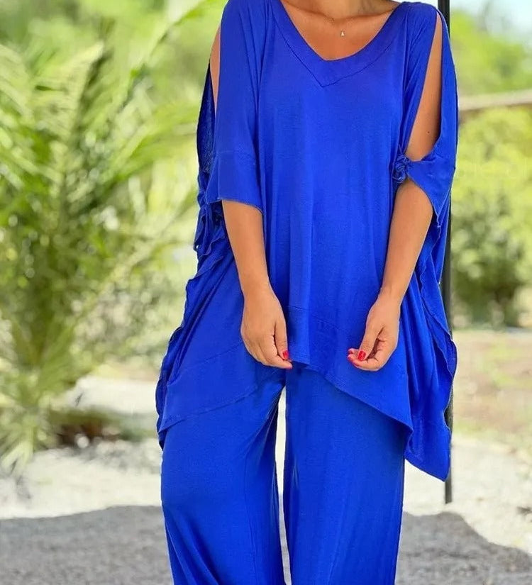 Ursula™ | Open Shoulder Tunic Set and Pants