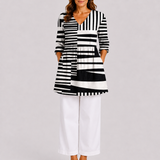 Quinn | Long Blouse with a Striking Pattern
