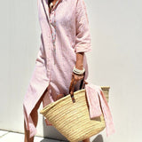 Veronica™ – Classic Striped Shirt Dress