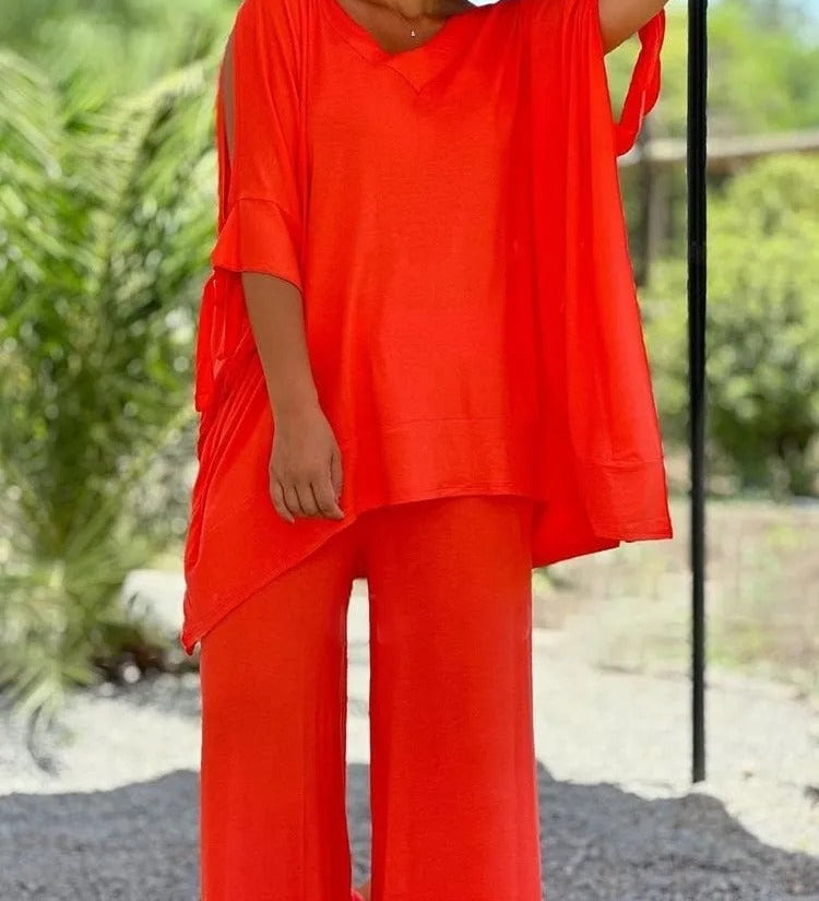 Ursula™ | Open Shoulder Tunic Set and Pants