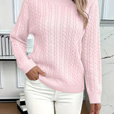 Quinisha – Knit Sweater with Cable Pattern