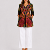 Mila | Long Blouse with a Striking Pattern