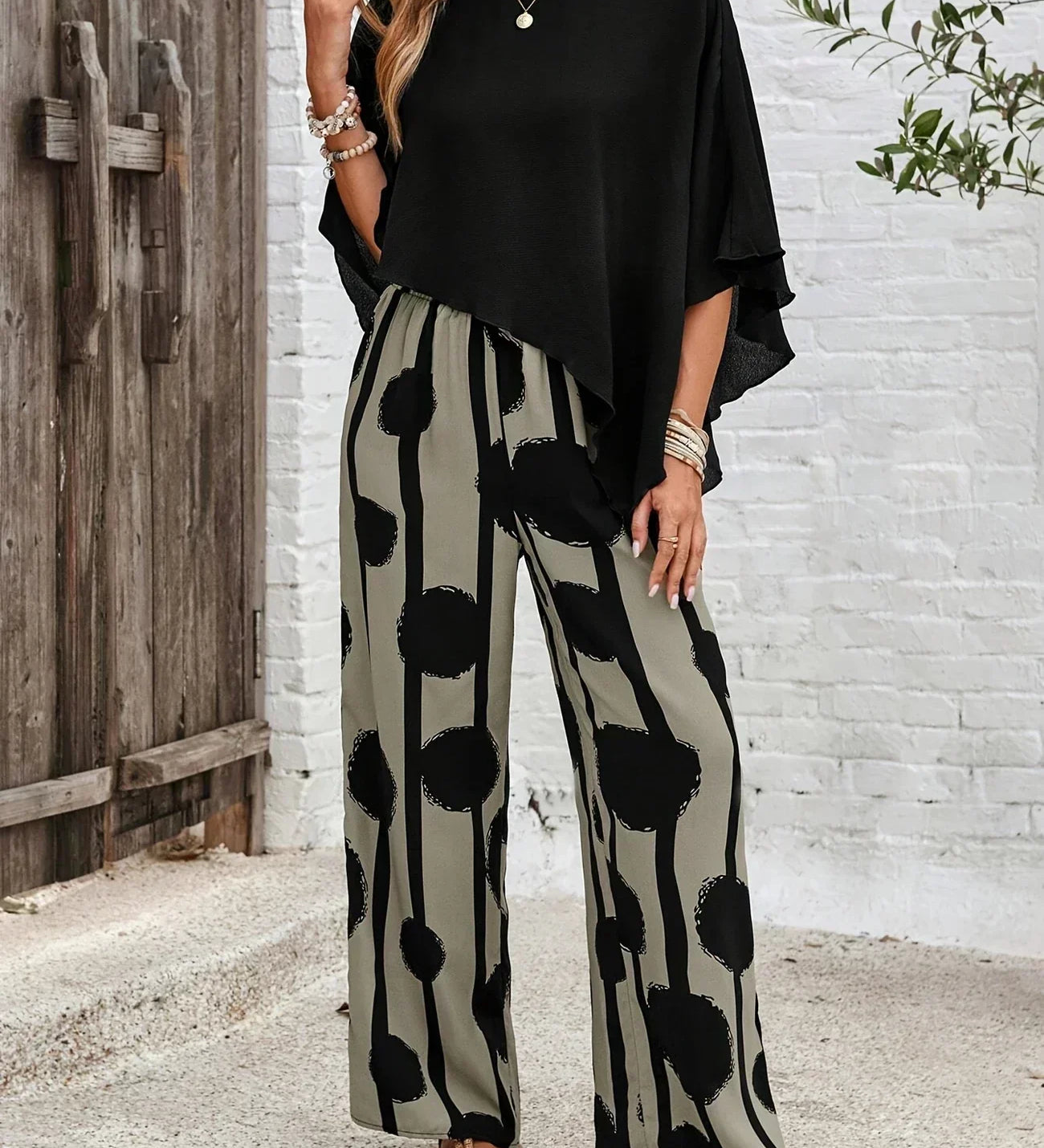 Valeriana™ | Asymmetrical Top and Boho Pants