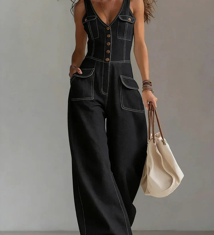 Riikka - Relaxed Denim Overalls