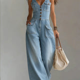Riikka - Relaxed Denim Overalls