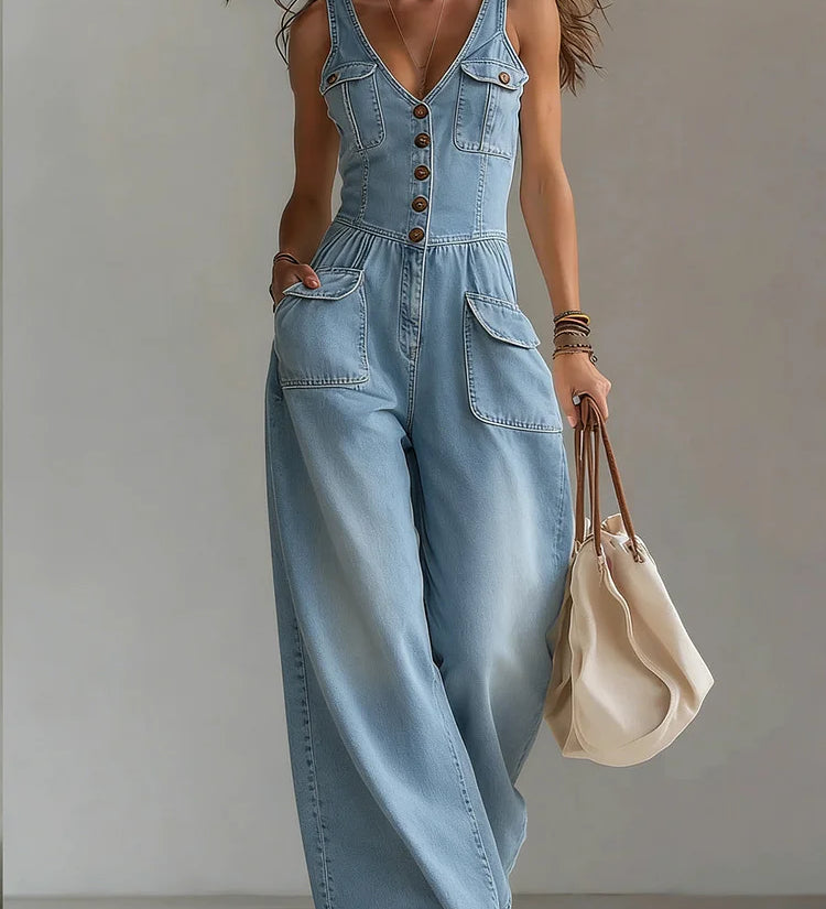Riikka - Relaxed Denim Overalls