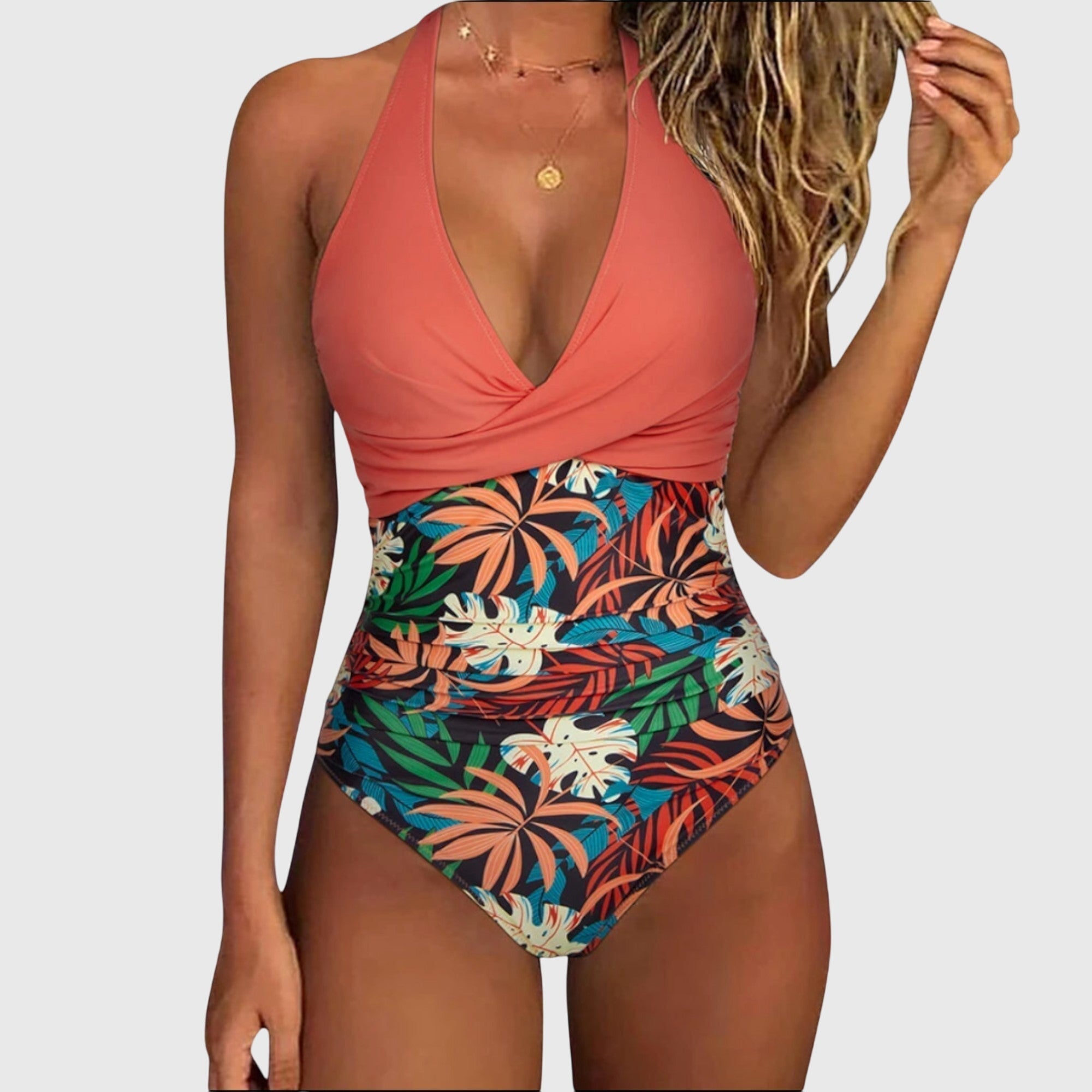Iida | Stylish Neckline Swimsuit