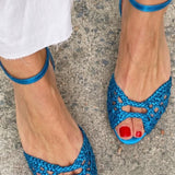 Golden Ankle Strap Sandals