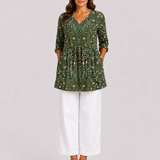 Skye | Long top with a striking pattern