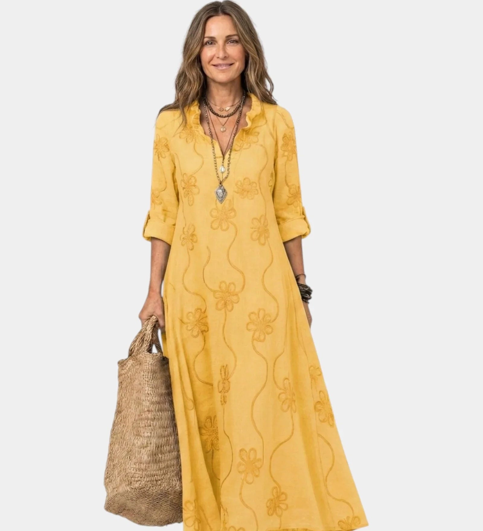 Savina | Maxi dress with embroidery